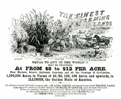 Illinois handbill advertising land for sale by American School